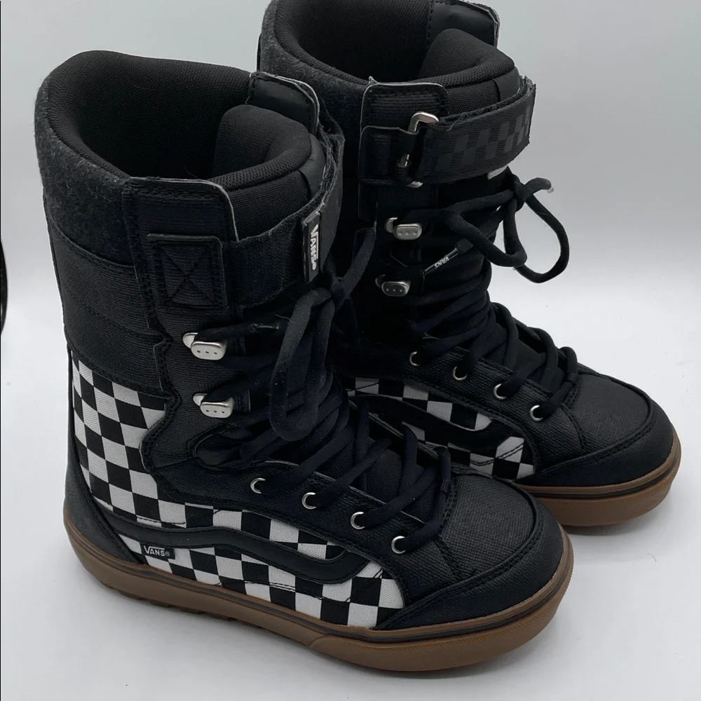 Vans Hi-Standard LL DX Men’s 8.5 Black White Checkerboard Lace Snowboard Boots
